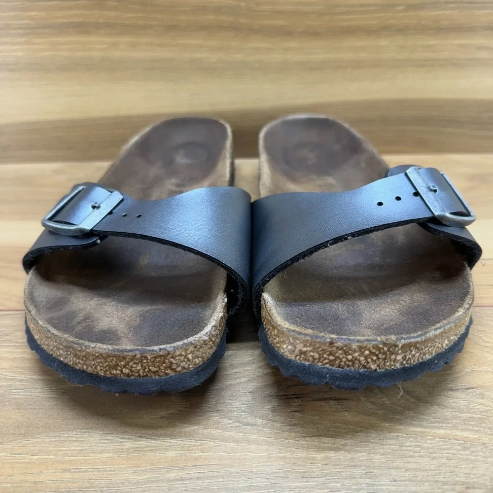 Birkenstock Madrid Slide Sandals Womens 10 N EU 41 Pewter Birko